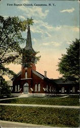 First Bapist Church Canastota, NY Postcard Postcard