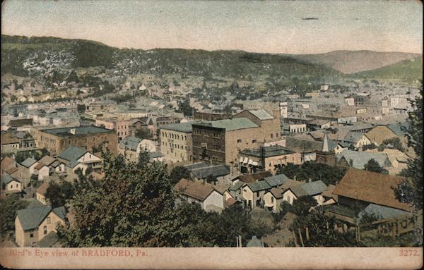 Bird's Eye view of Bradford Pennsylvania