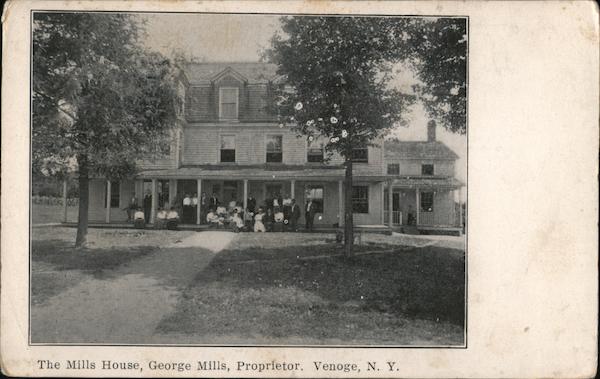 The Mills House, George Mills, Proprietor, Venoge Highland Lake New York