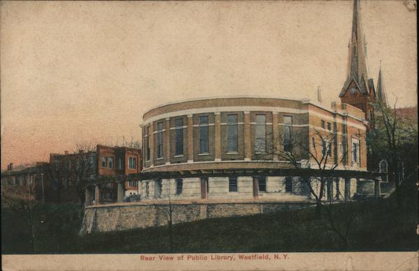 Rear View of Public Library, Westfield, N.Y. New York