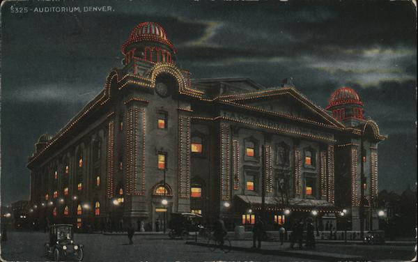 Auditorium at Night Denver Colorado