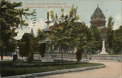 Hamilton County Court House and Fountain Square Postcard