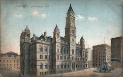 Post Office, Baltimore, MD Postcard