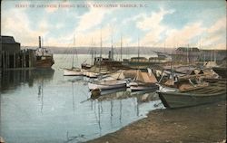 Fleet of Japanese Fishing Boats, Vancouver Harbor Postcard