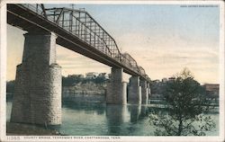 County Bridge, Tennessee River Postcard