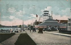 Merry-go-round and Lake Avenue Asbury Park, NJ Postcard Postcard Postcard