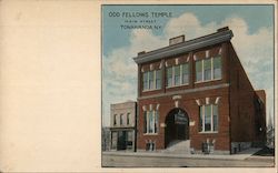 Odd Fellows Temple, Main Street Postcard