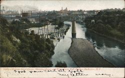 Genesee River Gorge, showing Rome and Watertown Railroad Bridge Postcard