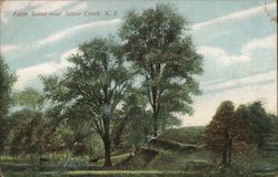 Farm Scene near Silver Creek Postcard