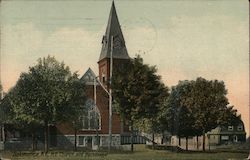 M.E. Church and Parsonage Postcard