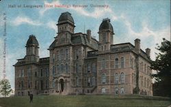 Hall of Languages (First Building) Syracuse University Postcard