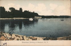 Steamboat Landing at Westport, N.Y. Postcard