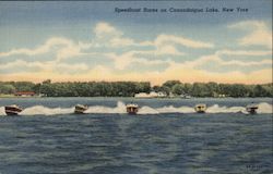 Speedboat Races on Canandaigua Lake New York Postcard Postcard Postcard