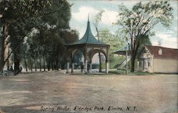 Color view of the Spring House at Eldridge Park Postcard