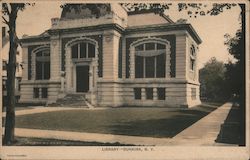 Library - Dunkirk, N.Y. Postcard