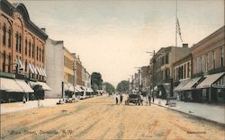 Main Street of Dansville Postcard
