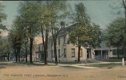 The Barker Free Library Postcard