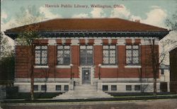 Herrick Public Library Wellington, OH Postcard Postcard Postcard