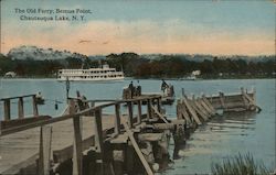 The Old Ferry, Bemus Point Postcard