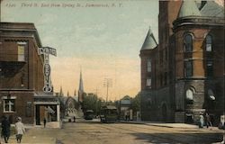 Third St. East from Spring St., Jamestown, N.Y. Postcard