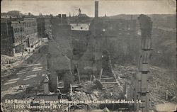 585 Ruins of the Sherman House after the Great Fire of March 14, 1910 Jamestown, N.Y. Postcard