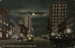 West Broad Street, Looking East Postcard