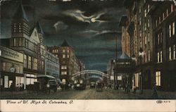 View of W. High St., Columbus, O. Postcard