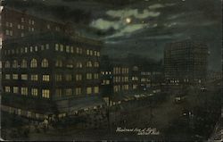 Woodward Avenue at Night Postcard