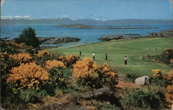 Victoria Golf Course BC Canada Adv. Postcard British Columbia