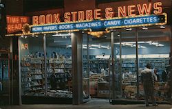 Ruback's News and Book Store, 12th and Main Postcard