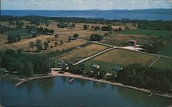 Aerial View of Grand Isle, Vermont, on Lake Champlain Postcard Postcard Postcard