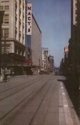 Main Street Looking North from 11th, Downtown Shopping Center Postcard