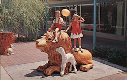 The Lion and the Lamb on the Mall at The Landing Postcard