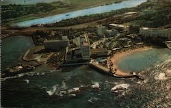 Air View of Caribe Hilton Hotel Postcard