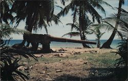 Diego Garcia - two 10' cannons were installed at Eclipse Point near the entrance to the lagoon in 1942 Postcard