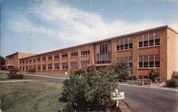 High School Building Postcard