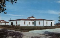 Cottages at Unity world headquarters for housing Unity Training School students. Postcard