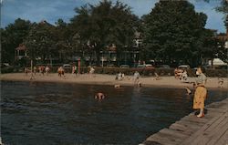 Beach and Winona Hotel "Home of the World's Greatest Bible Conference" Postcard