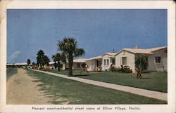 Resort-Residential Street Scene at Ellinor Village Postcard