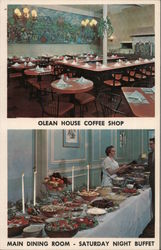 Olean House Coffee Shop and Main Dining Room Saturday Night Buffet New York Postcard Postcard Postcard