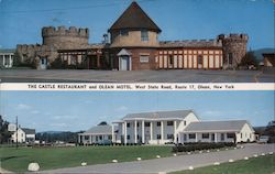 The Castle Restaurant and Olean Motel New York Postcard Postcard Postcard