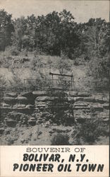 Oil Well "pumping jack" at Bolivar, New York Postcard