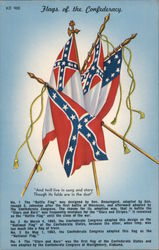 FLAGS OF THE CONFEDERACY Postcard