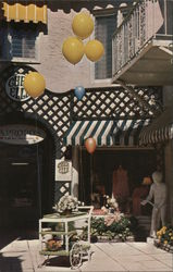 Shops on one of Worth Avenue's many Via's Palm Beach, FL Postcard Postcard Postcard