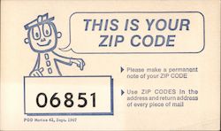 This is Your Zip Code - Put Zip in Your Mail Postcard