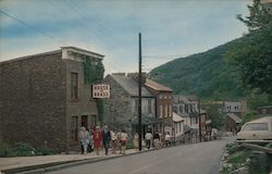 Looking Down High Street Harpers Ferry, WV Postcard Postcard Postcard