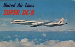 United Air Lines Super DC-8 Postcard