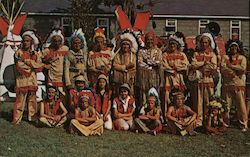 Ojibway Indians - a group photo during the annual Pow Wow Canada Misc. Canada Postcard Postcard Postcard
