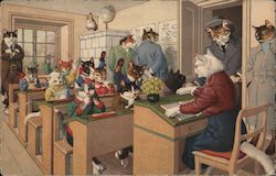 CATS IN SCHOOL Postcard