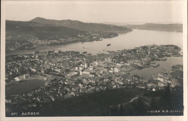 Aerial View of Bergen Norway